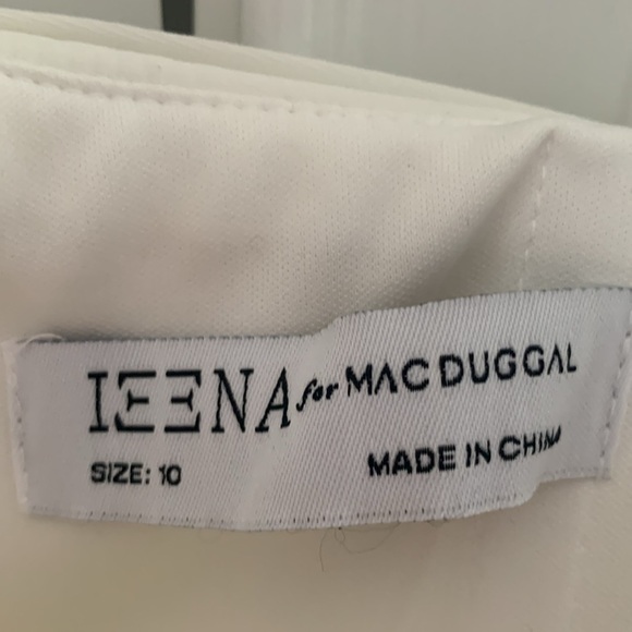 NWT Mac Duggal Asymmetric 1-Shoulder Slit Midi Dress 10 New - Picture 7 of 8